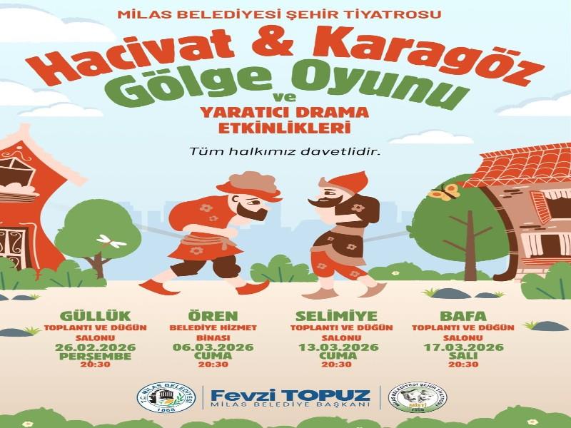 HACİVAT VE KARAGÖZ GÖLGE OYUNU MİLAS BELEDİYESİ TARAFINDAN ÇOCUKLARLA BULUŞTURULUYOR