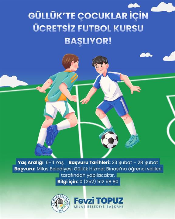 FUTBOL KURSU İÇİN GÜLLÜK’TE KAYITLAR BAŞLADI